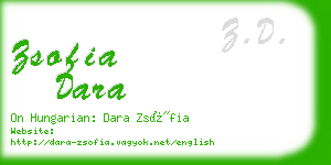 zsofia dara business card